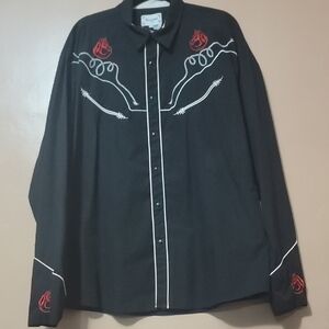 Ace of Diamond Western Shirt Size XXL